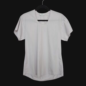 Lemaire Lilac Cotton Blouse Size 36 Minimalist Boxy Short Sleeve Top